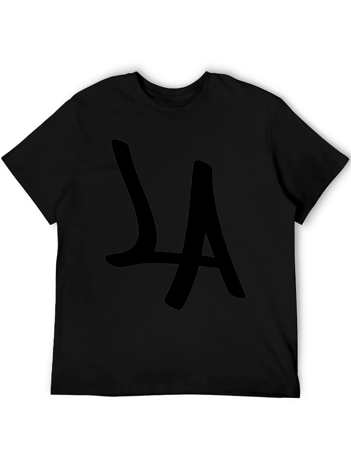 Camiseta Negra LA Estilo Casual