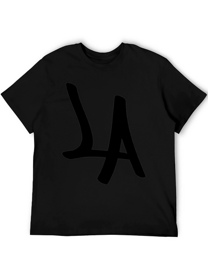 Camiseta Negra LA Estilo Casual