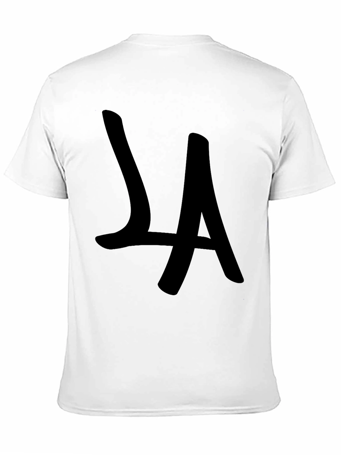 Camiseta Negra LA Estilo Casual
