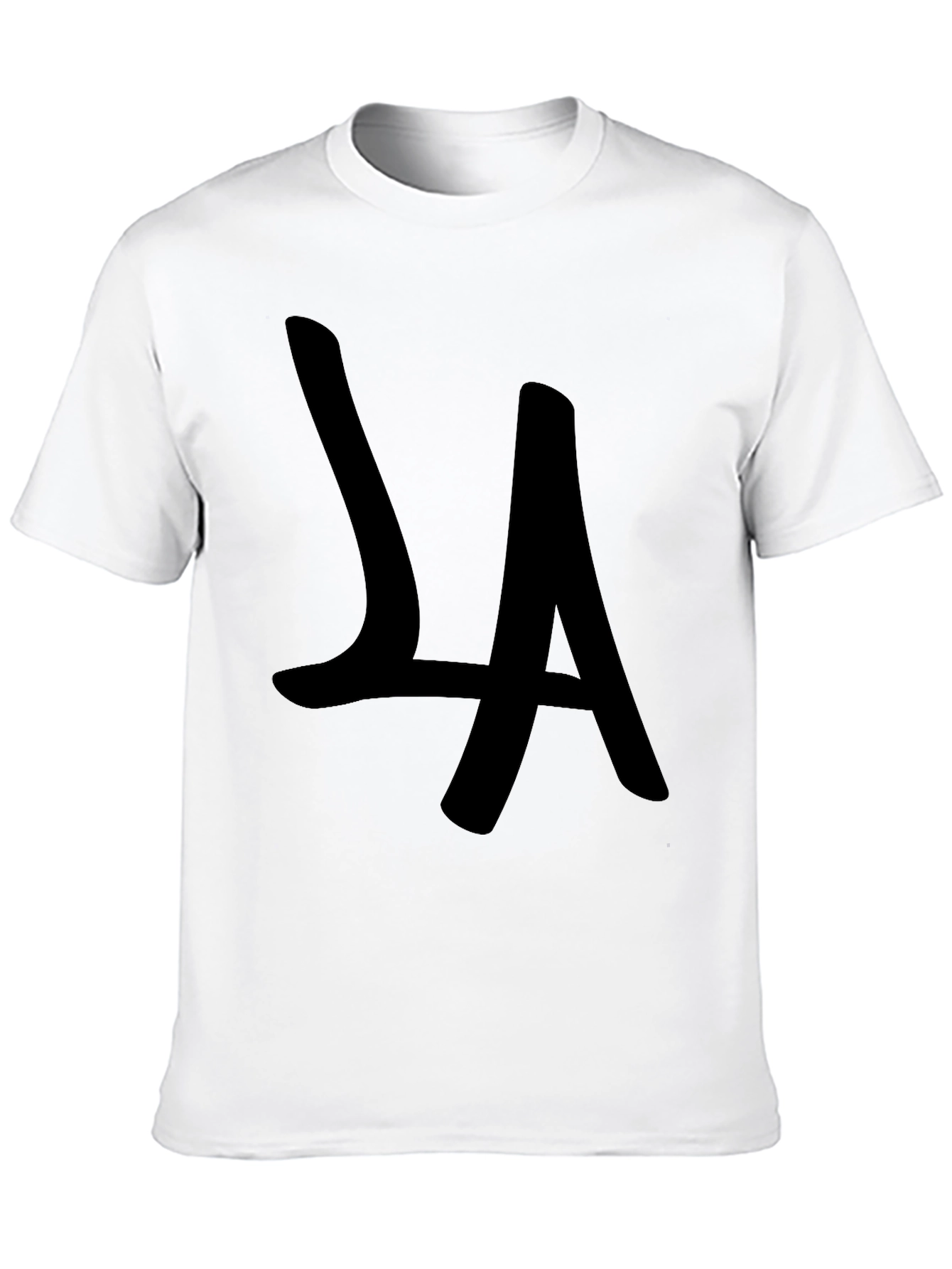 Camiseta Negra LA Estilo Casual