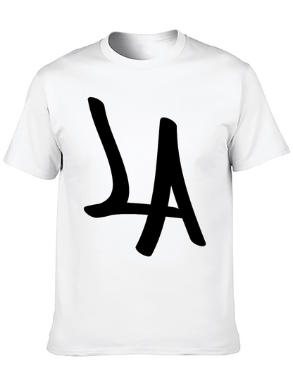Camiseta Negra LA Estilo Casual