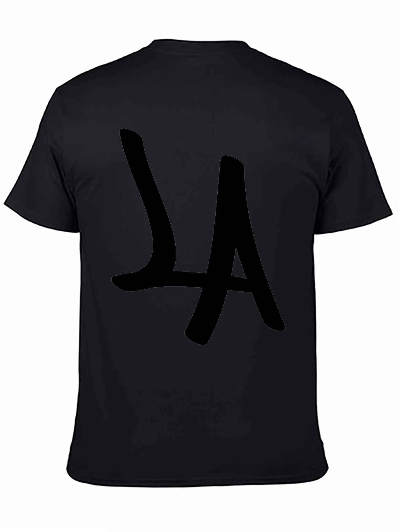 Camiseta Negra LA Estilo Casual