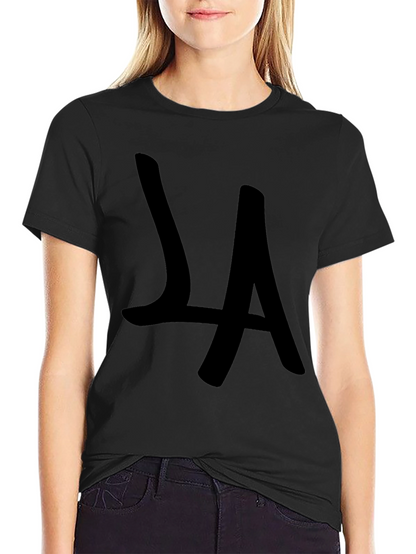 Camiseta Negra LA Estilo Casual