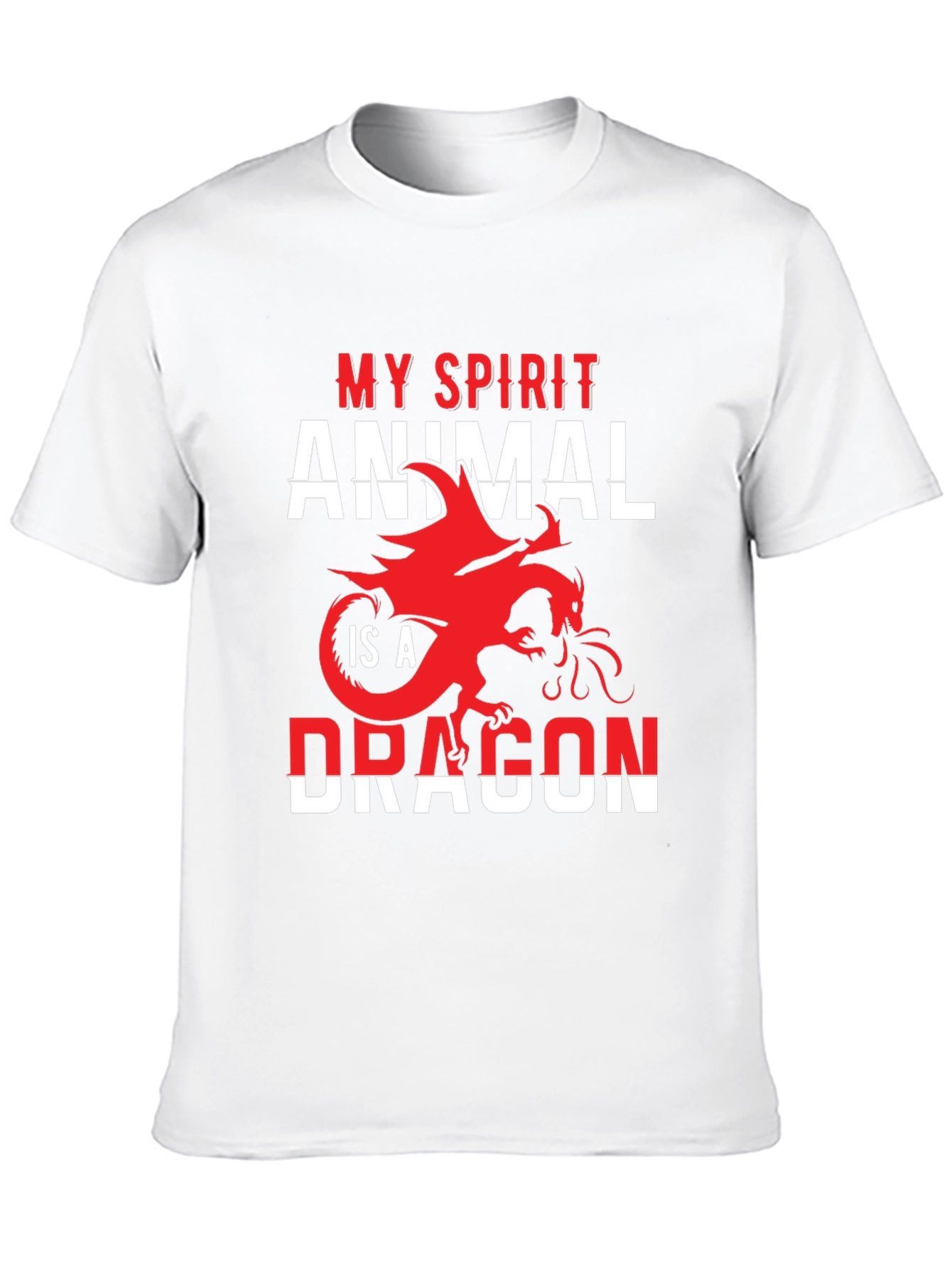 Camiseta Negra Mi Animal Espiritual es un Dragón