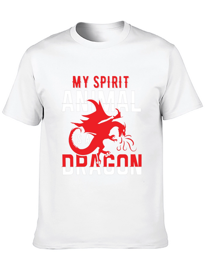 Camiseta Negra Mi Animal Espiritual es un Dragón