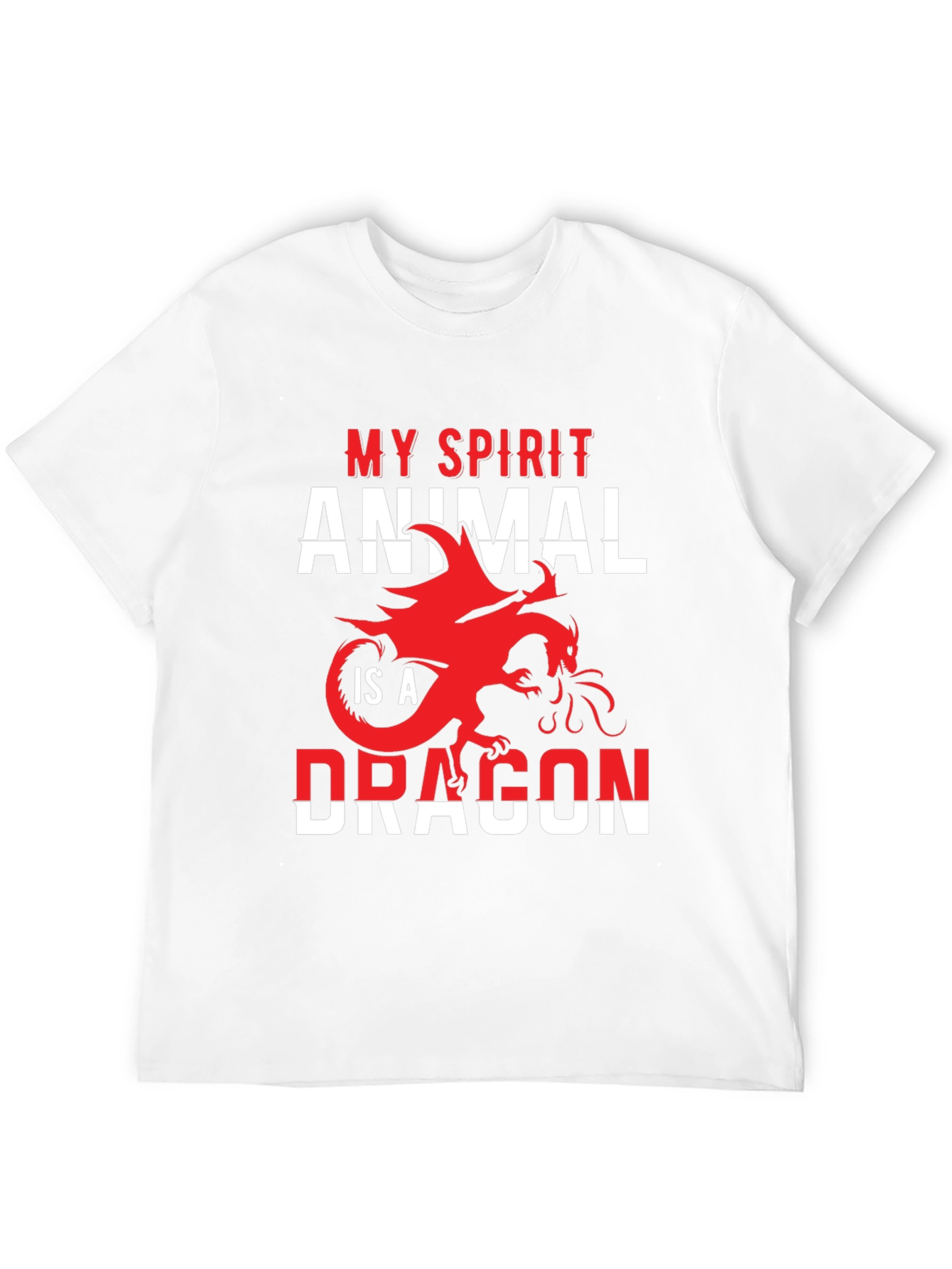 Camiseta Negra Mi Animal Espiritual es un Dragón