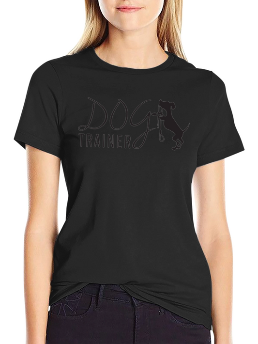 Camiseta Negra Entrenador de Perros Casual