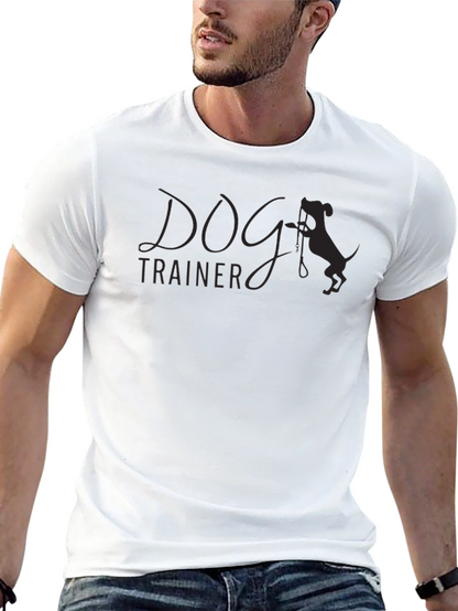 Camiseta Negra Entrenador de Perros Casual