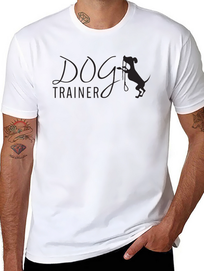 Camiseta Negra Entrenador de Perros Casual