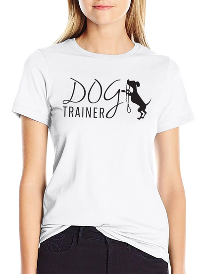 Camiseta Negra Entrenador de Perros Casual