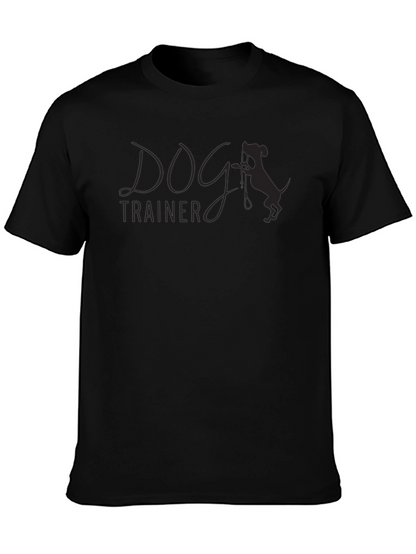 Camiseta Negra Entrenador de Perros Casual