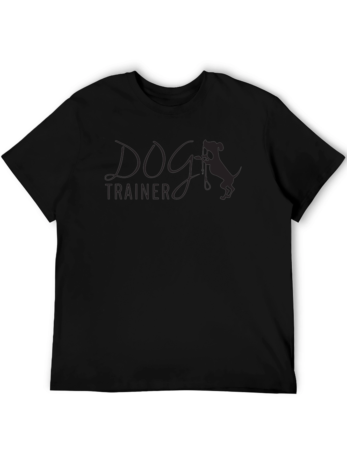 Camiseta Negra Entrenador de Perros Casual
