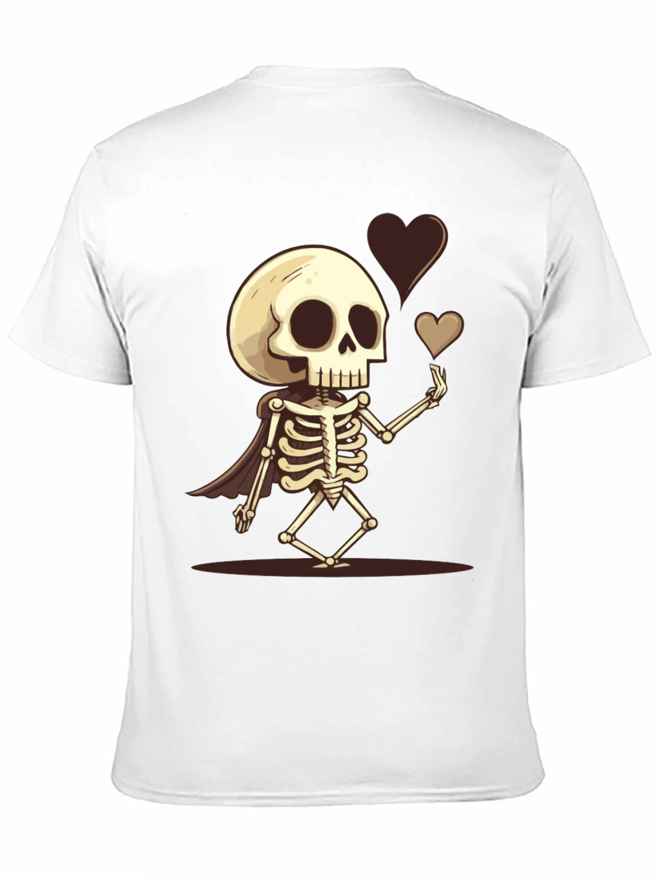 Camiseta Negra con Esqueleto Enamorado