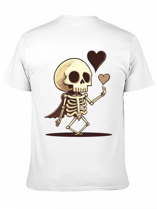 Camiseta Negra con Esqueleto Enamorado