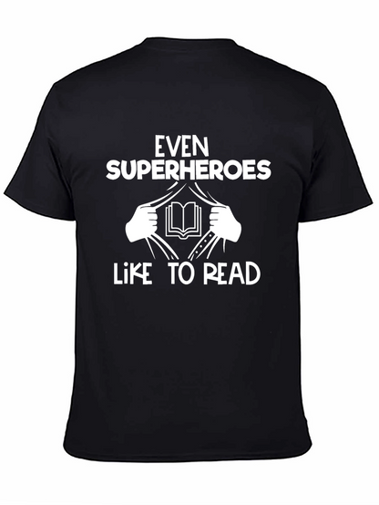 Camiseta Negra: Incluso los Superhéroes Leen