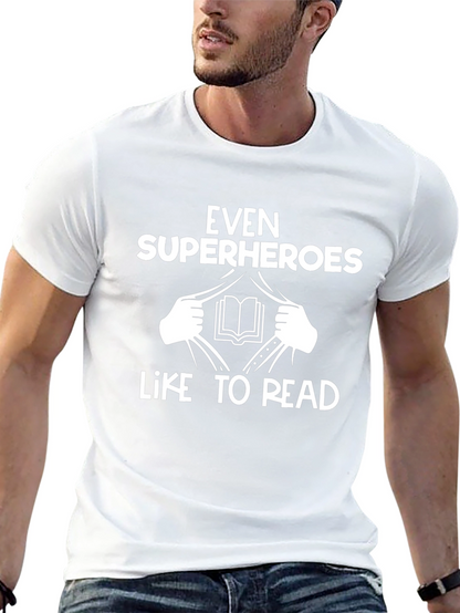 Camiseta Negra: Incluso los Superhéroes Leen
