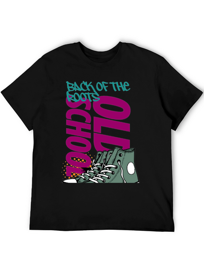 Camiseta Negra Old School Back of the Roots
