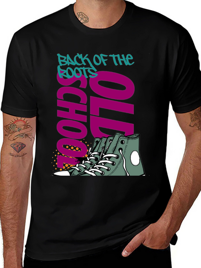 Camiseta Negra Old School Back of the Roots