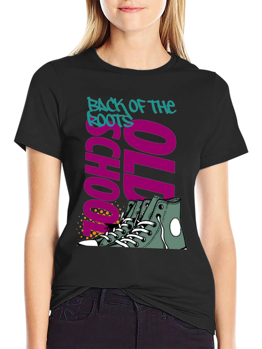 Camiseta Negra Old School Back of the Roots