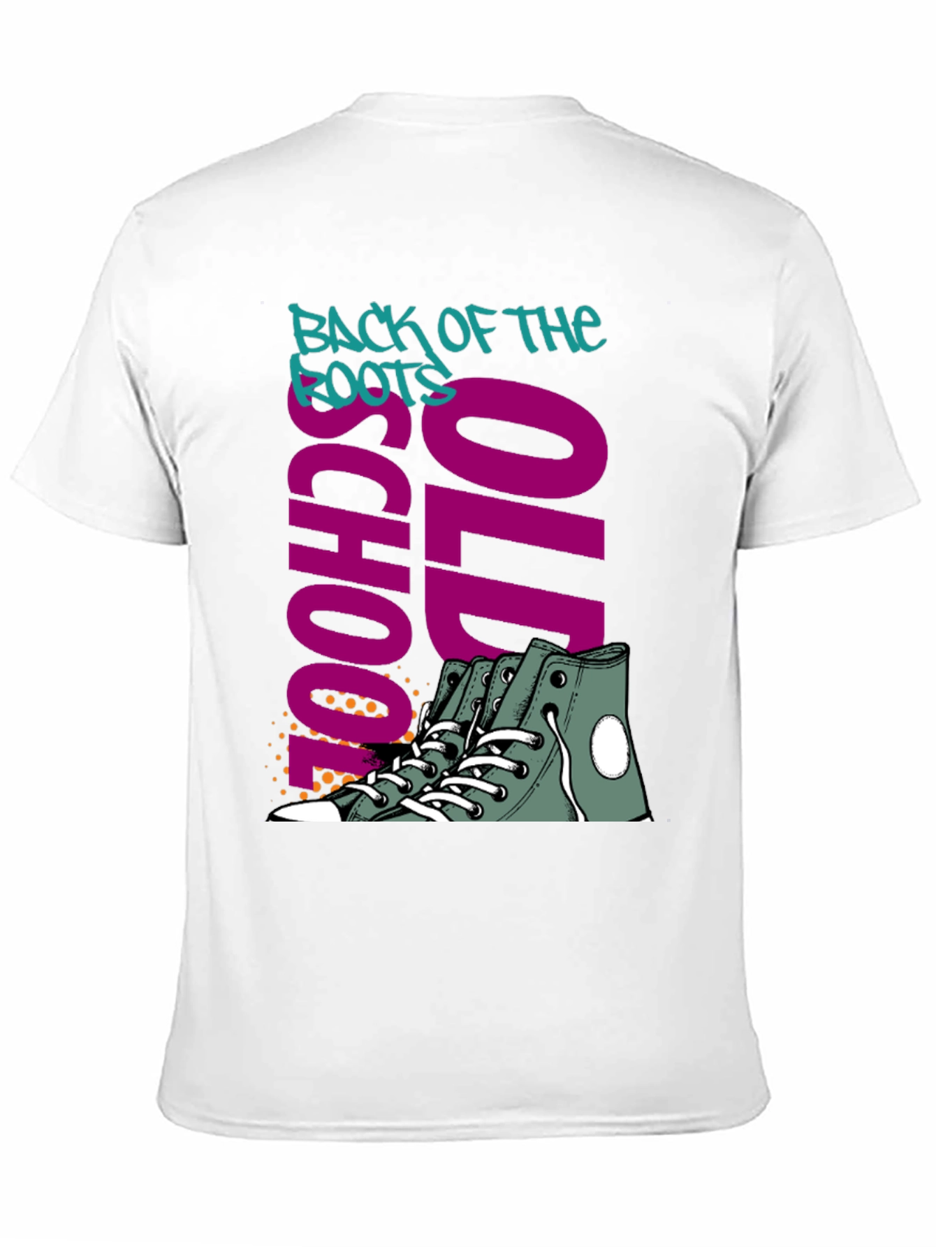 Camiseta Negra Old School Back of the Roots