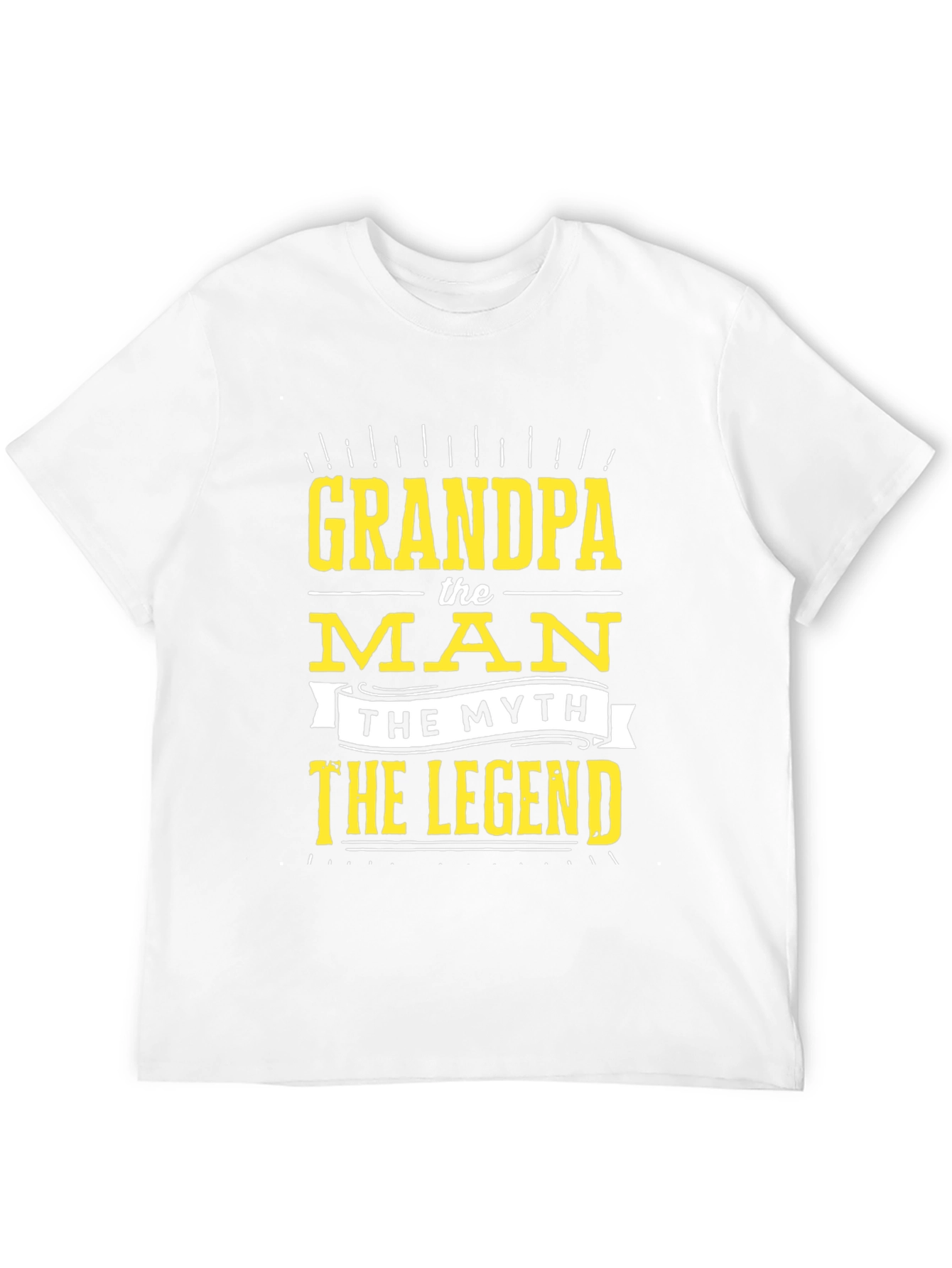 Camiseta Negra Grandpa the Man the Myth the Legend