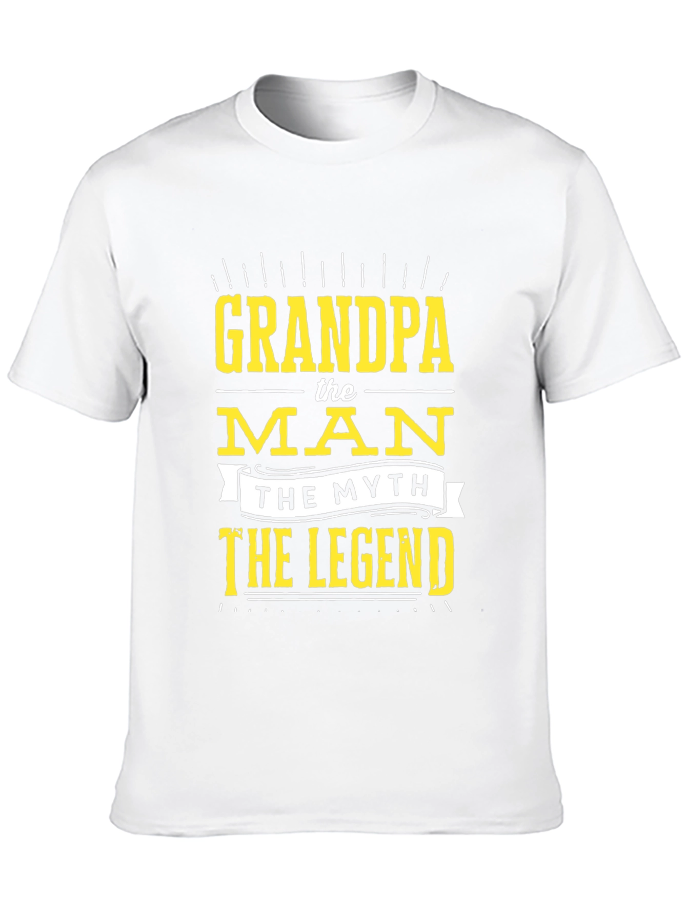 Camiseta Negra Grandpa the Man the Myth the Legend
