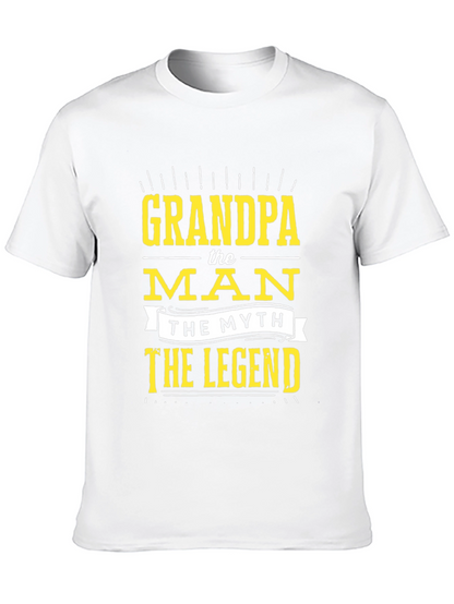 Camiseta Negra Grandpa the Man the Myth the Legend