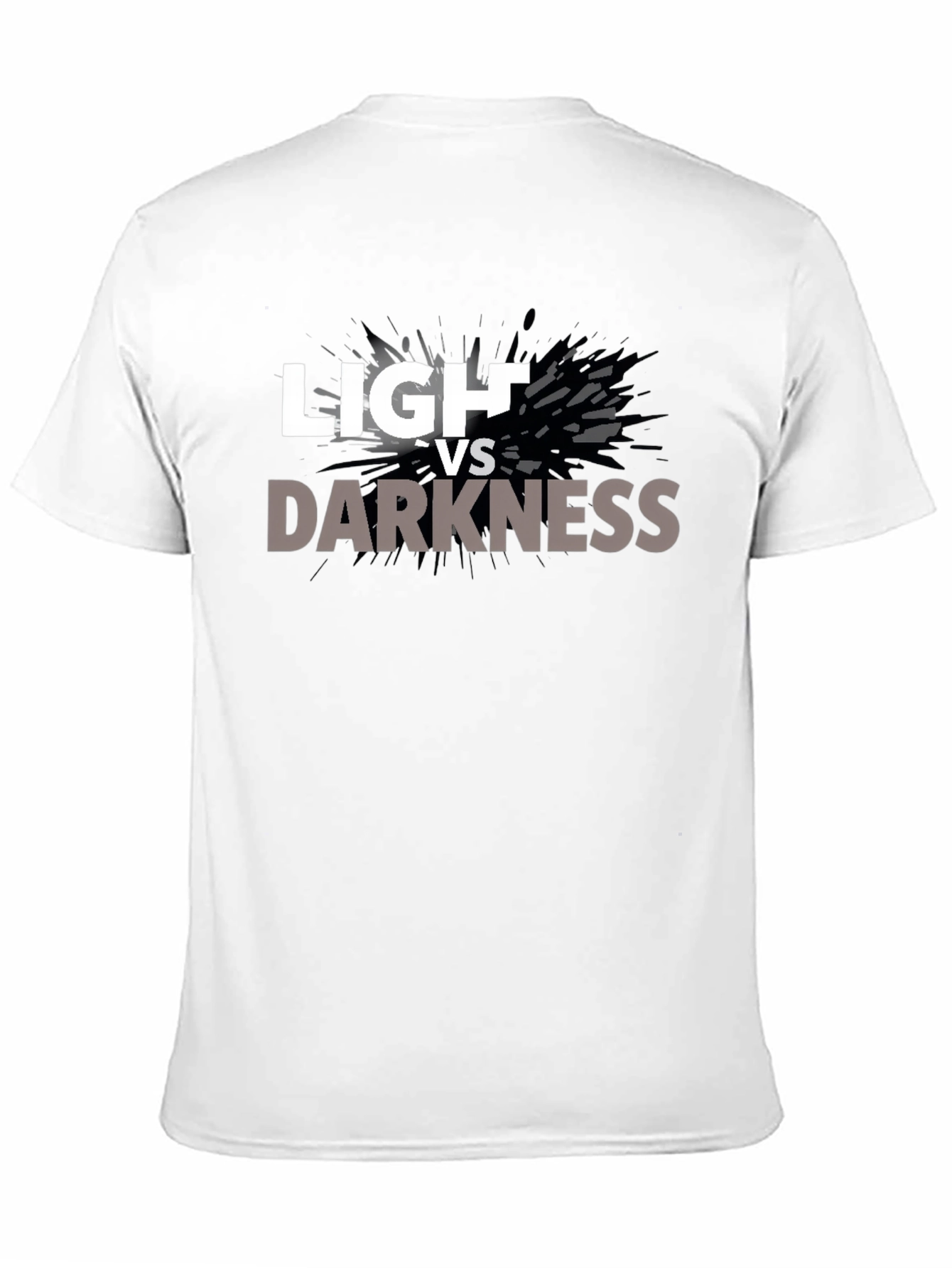 Camiseta Negra Luz vs Oscuridad para Hombre