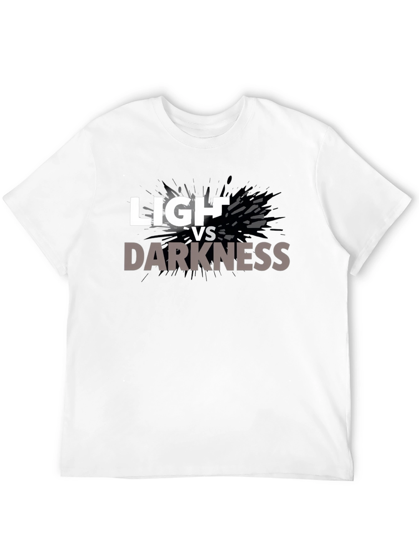 Camiseta Negra Luz vs Oscuridad para Hombre