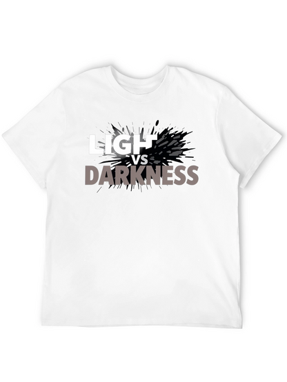 Camiseta Negra Luz vs Oscuridad para Hombre