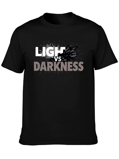 Camiseta Negra Luz vs Oscuridad para Hombre