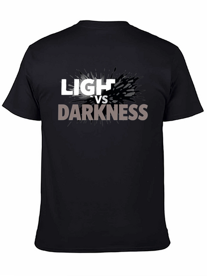 Camiseta Negra Luz vs Oscuridad para Hombre