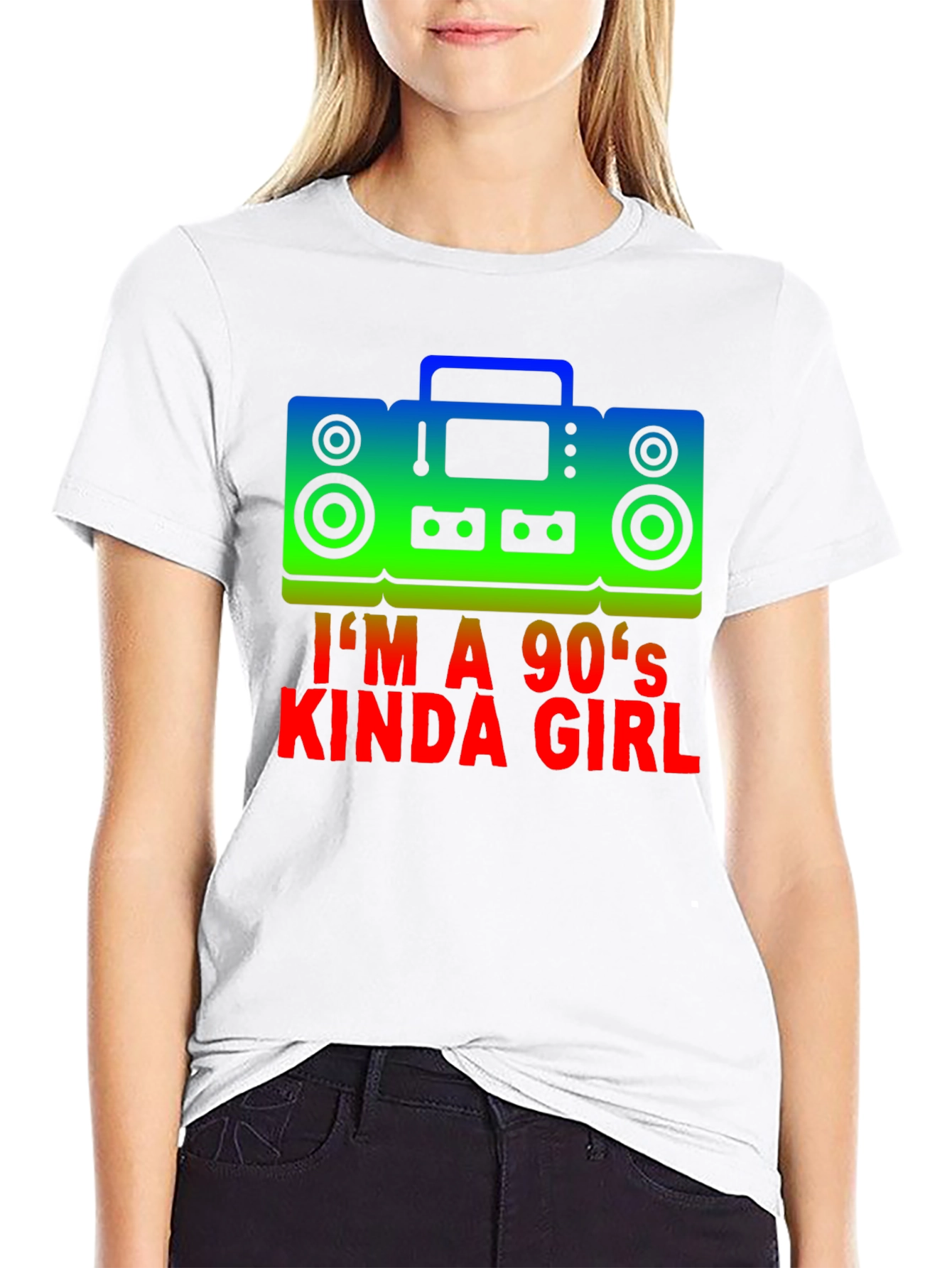 Camiseta Negra Im a 90s Kinda Girl
