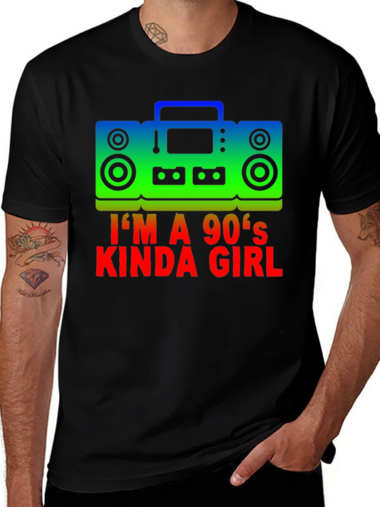 Camiseta Negra Im a 90s Kinda Girl