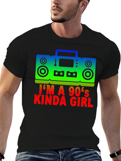 Camiseta Negra Im a 90s Kinda Girl