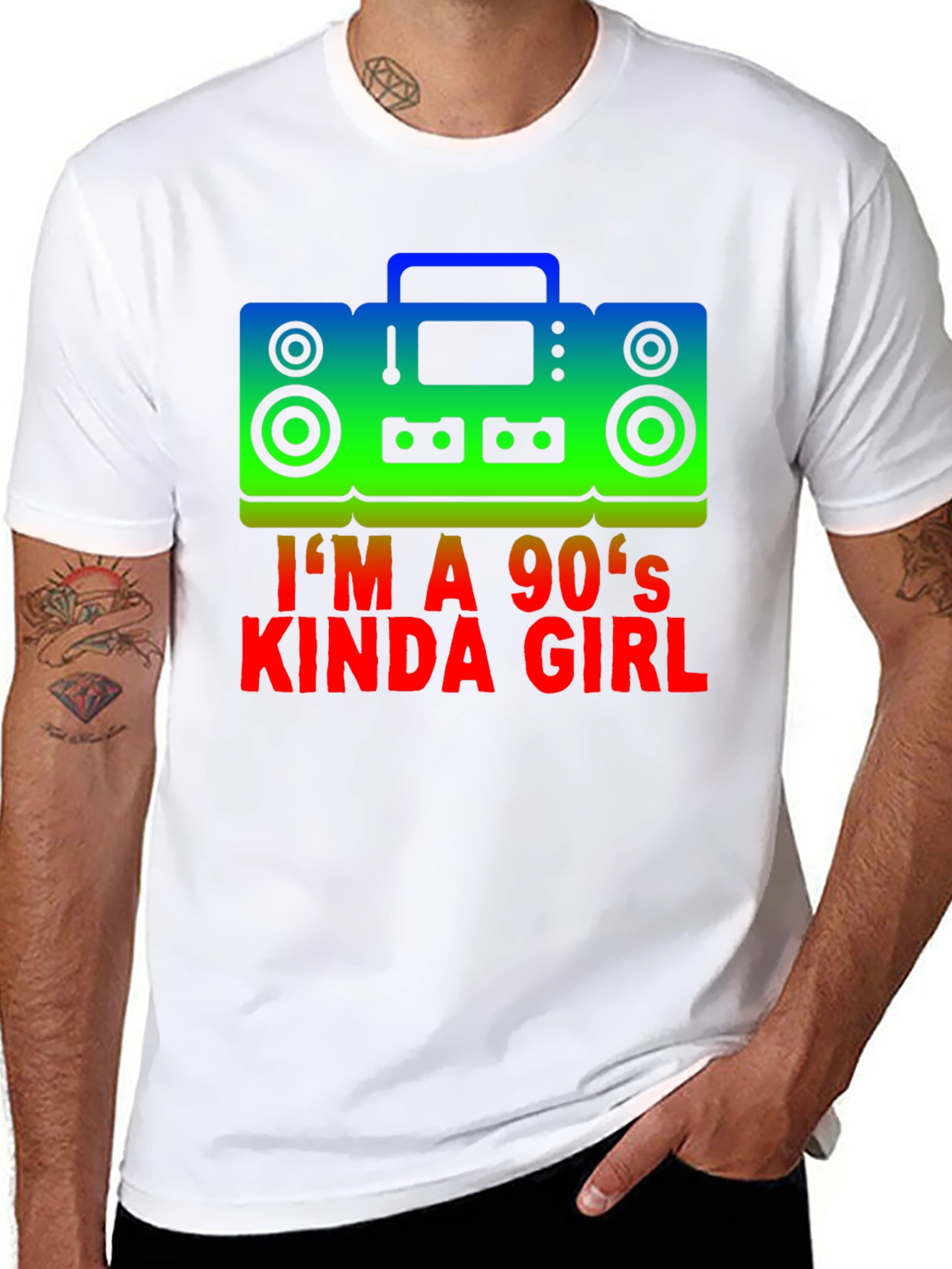 Camiseta Negra Im a 90s Kinda Girl