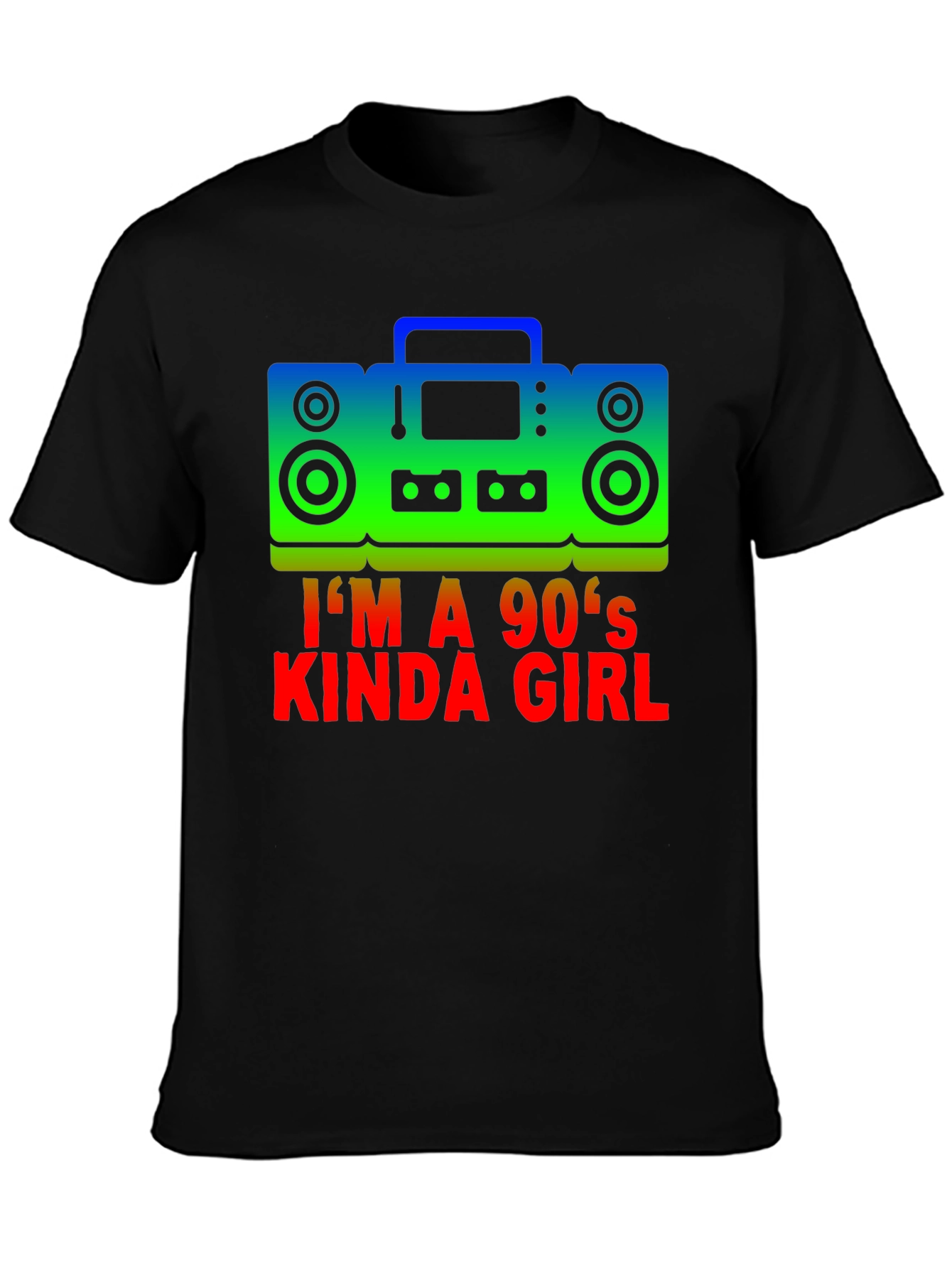 Camiseta Negra Im a 90s Kinda Girl