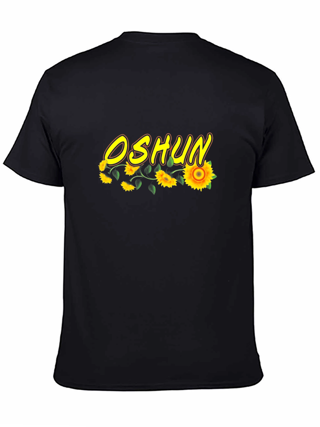 Camiseta Negra Oshun Girasoles