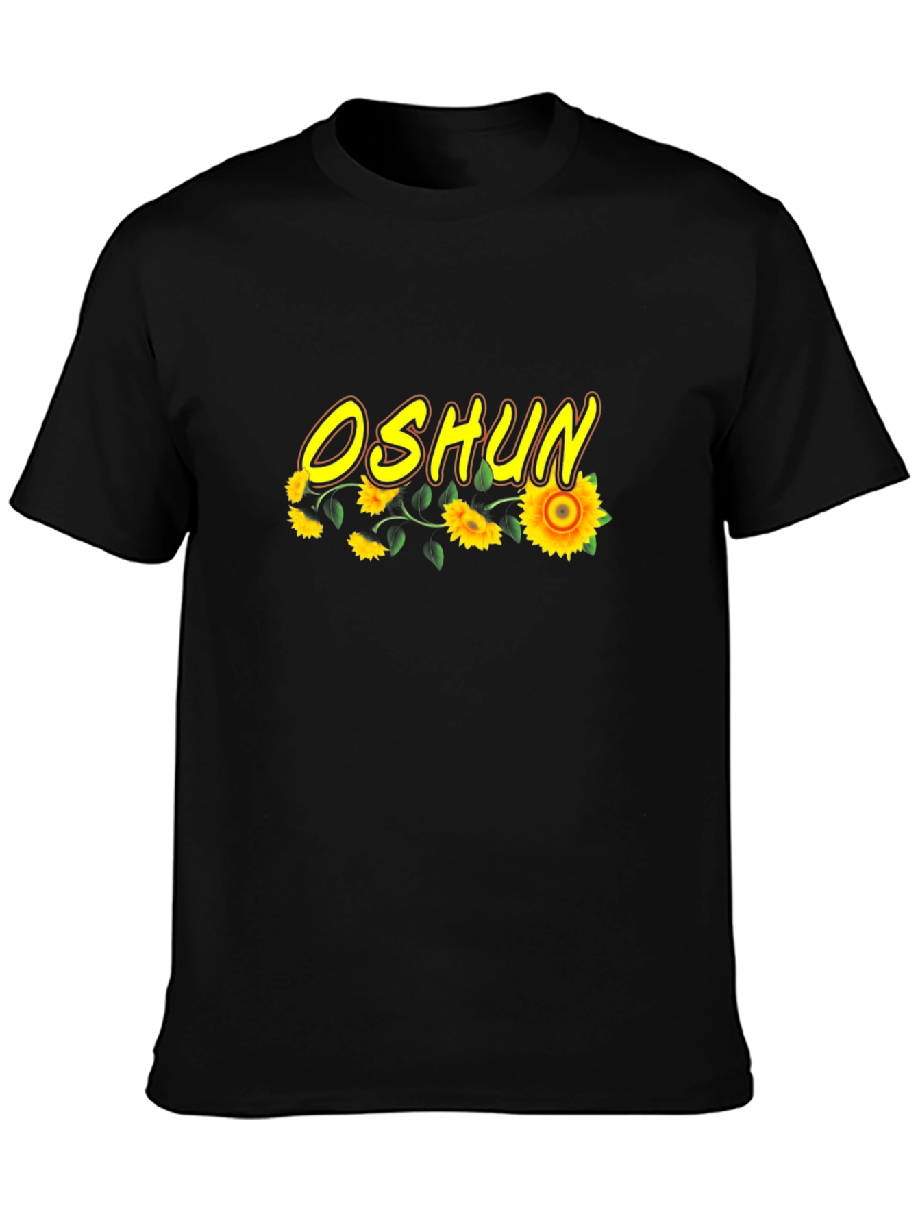 Camiseta Negra Oshun Girasoles