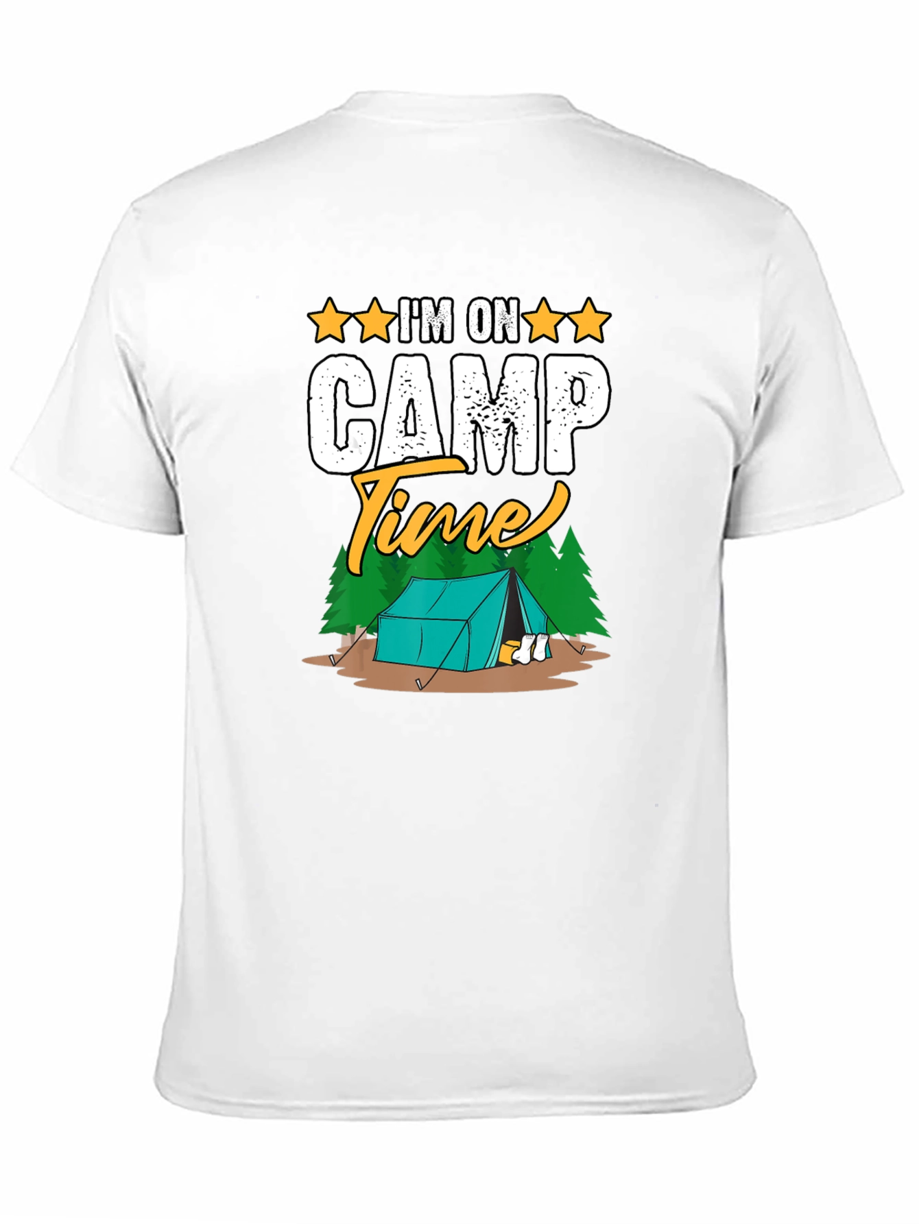 Camiseta Negra Im on Camp Time para Camping