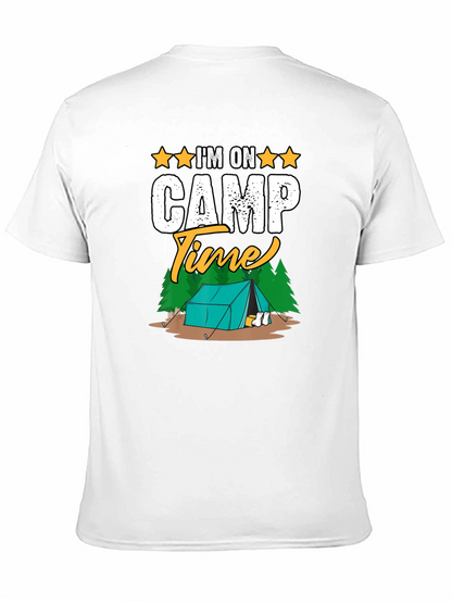 Camiseta Negra Im on Camp Time para Camping