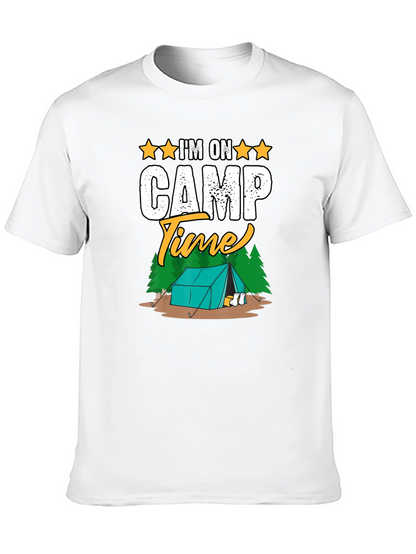 Camiseta Negra Im on Camp Time para Camping