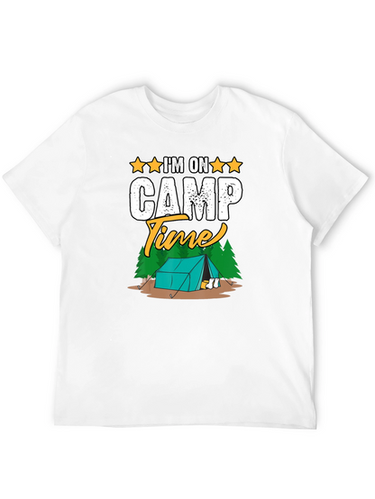 Camiseta Negra Im on Camp Time para Camping