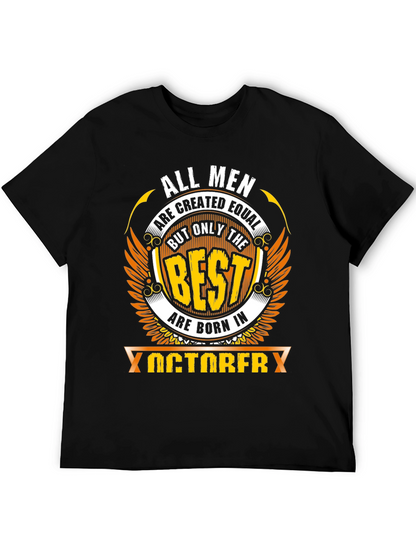 Camiseta Negra All Men Created Equal Nacidos en Octubre
