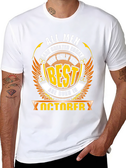 Camiseta Negra All Men Created Equal Nacidos en Octubre