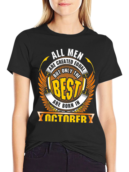 Camiseta Negra All Men Created Equal Nacidos en Octubre