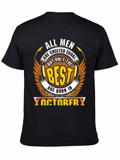 Camiseta Negra All Men Created Equal Nacidos en Octubre