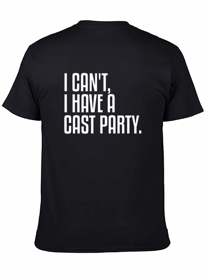 Camiseta Negra: No puedo tengo una fiesta de elenco