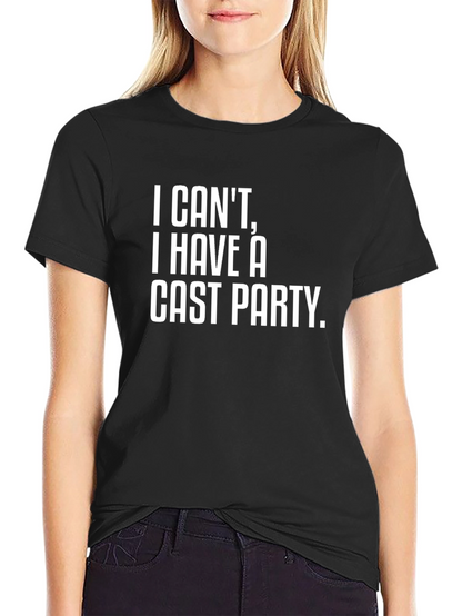 Camiseta Negra: No puedo tengo una fiesta de elenco
