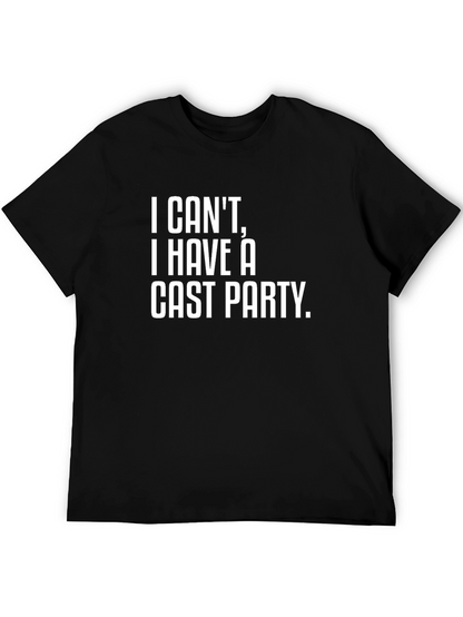 Camiseta Negra: No puedo tengo una fiesta de elenco